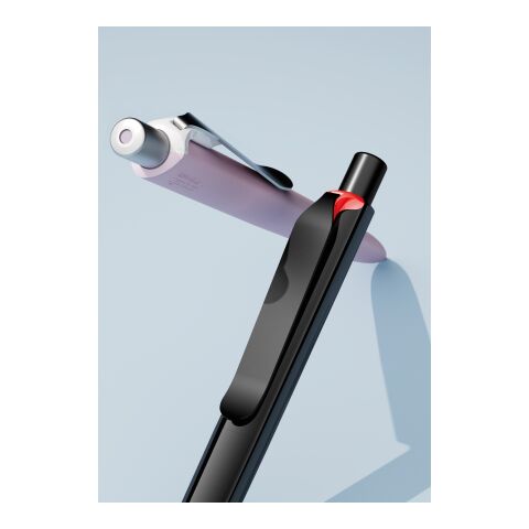 Prodir DS8 Druckkugelschreiber Soft Touch mit Metallclip orange-silber | Schwarz | ohne Werbeanbringung