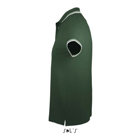 PASADENA Herren Polo 200g Forest Green/White | L | ohne Werbeanbringung | Nicht verfügbar | Nicht verfügbar | Nicht verfügbar