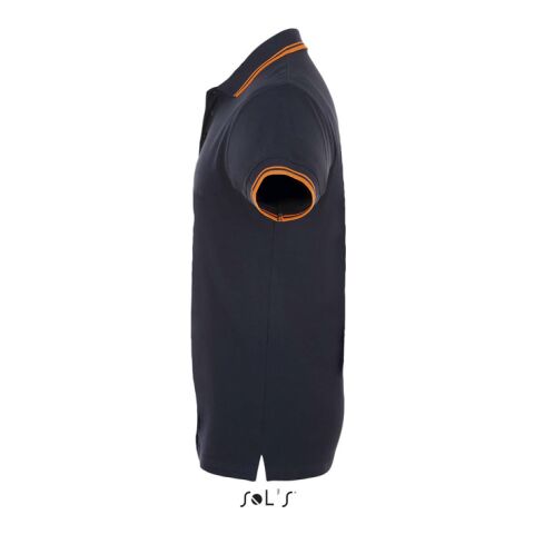 PASADENA Herren Polo 200g Marineblau/Neonorange | L | ohne Werbeanbringung | Nicht verfügbar | Nicht verfügbar | Nicht verfügbar