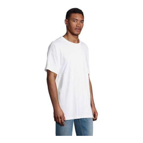 BOXY MEN T-SHIRT OVERSIZE weiß | L | 1-farbiger Siebdruck | Vorderseite | 280 mm x 400 mm | Nicht verfügbar