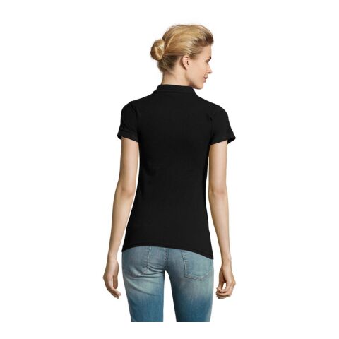 PERFECT DAMEN POLO 180g schwarz | M | 1-farbiger Siebdruck | Linker Arm | 100 mm x 70 mm | Nicht verfügbar