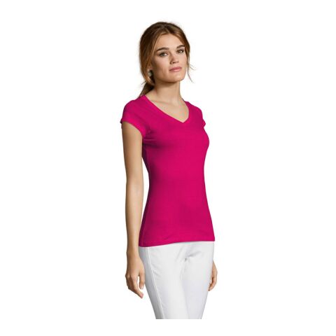 MOON DAMEN T-SHIRT 150g fuchsia | M | ohne Werbeanbringung | Nicht verfügbar | Nicht verfügbar | Nicht verfügbar