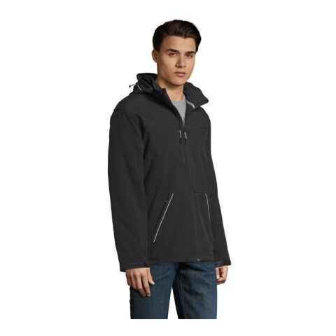 Rock Herren-Winter-Softshelljacke schwarz | XL