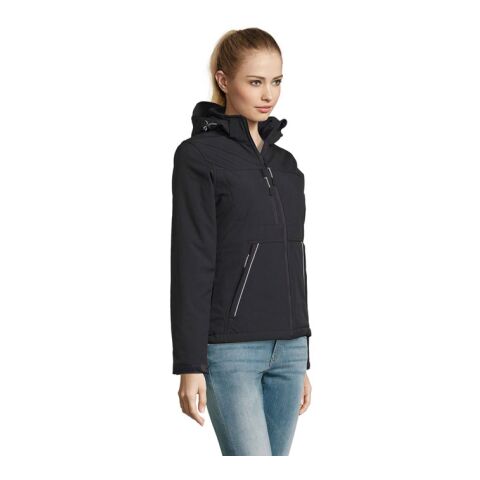 Rock Damen-Softshellparka schwarz | S