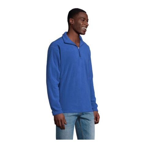 Ness Fleece-Sweatshirt mit Viertelreißverschluss königsblau | XL