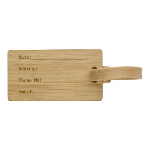 Bambus-Gepäckanhänger Shawn Braun | ohne Werbeanbringung | Nicht verfügbar | Nicht verfügbar