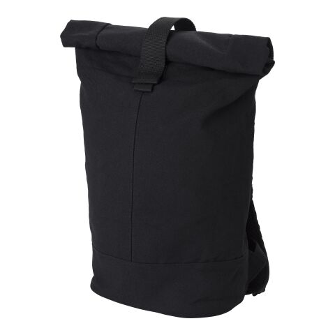 Polyester-Rolltop-Rucksack Micah Schwarz | ohne Werbeanbringung | Nicht verfügbar | Nicht verfügbar