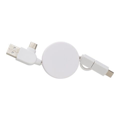 Verlängerbares ABS-Ladekabel Jared Weiß | ohne Werbeanbringung | Nicht verfügbar | Nicht verfügbar