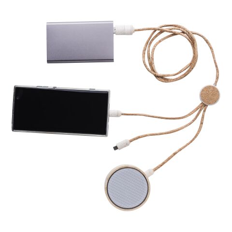 Ladekabel Gemma aus Edelstahl Braun | ohne Werbeanbringung | Nicht verfügbar | Nicht verfügbar