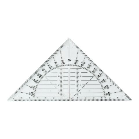 Geodreieck &#039;School&#039; aus Kunststoff Neutral | ohne Werbeanbringung | Nicht verfügbar | Nicht verfügbar