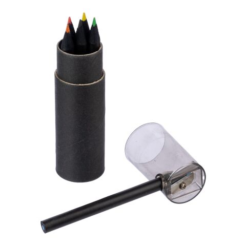 Recycelter Karton Buntstifte Set Beate Schwarz | ohne Werbeanbringung | Nicht verfügbar | Nicht verfügbar