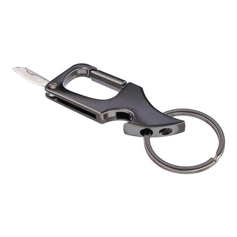 Metallkarabiner-Schlüsselanhänger Bella grau | ohne Werbeanbringung | Nicht verfügbar | Nicht verfügbar
