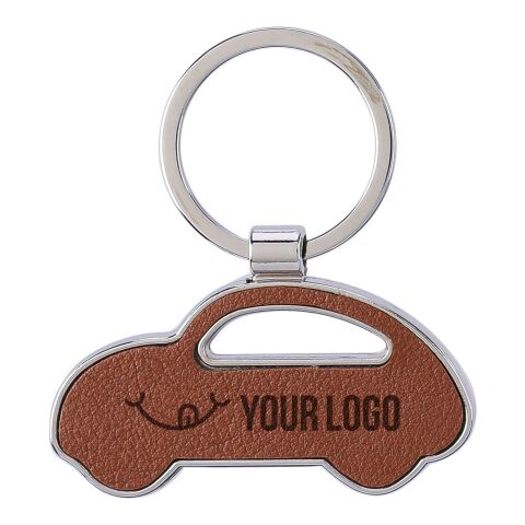 Schlüsselanhänger aus recyceltem Leder Joan Braun | ohne Werbeanbringung | Nicht verfügbar | Nicht verfügbar