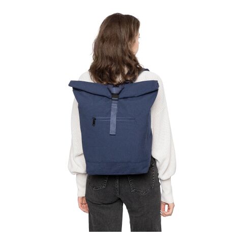 Rolltop-Rucksack Thaddeus aus recyceltem Poly-Baumwollgewebe (330 g/m²) beige | ohne Werbeanbringung | Nicht verfügbar | Nicht verfügbar