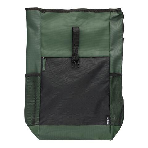 rPET-Polyester (600D) Rolltop-Rucksack Yani Schwarz | ohne Werbeanbringung | Nicht verfügbar | Nicht verfügbar