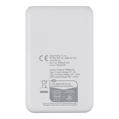 Recycelte ABS-Powerbank Rayen Schwarz | ohne Werbeanbringung