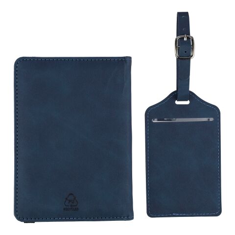 Recycelter PU-Passhalter und Kofferanhänger Zani Schwarz | ohne Werbeanbringung | Nicht verfügbar | Nicht verfügbar