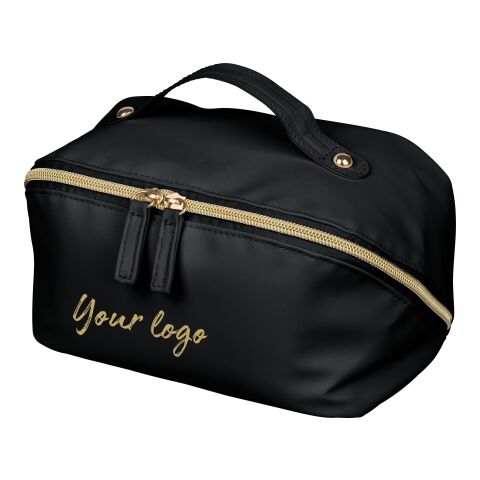 Recycelte PU-Kulturtasche Alon Schwarz | ohne Werbeanbringung | Nicht verfügbar | Nicht verfügbar