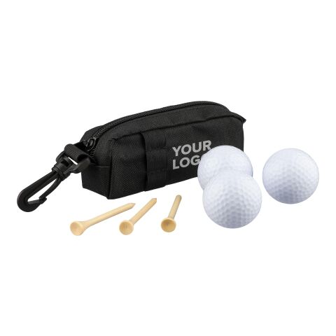 rPET-Golfset Aruna Schwarz | ohne Werbeanbringung