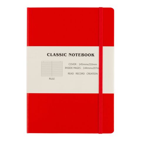 Notizbuch 'Biarritz' aus Karton (ca. DIN A5 Format) Rot | ohne Werbeanbringung | Nicht verfügbar | Nicht verfügbar