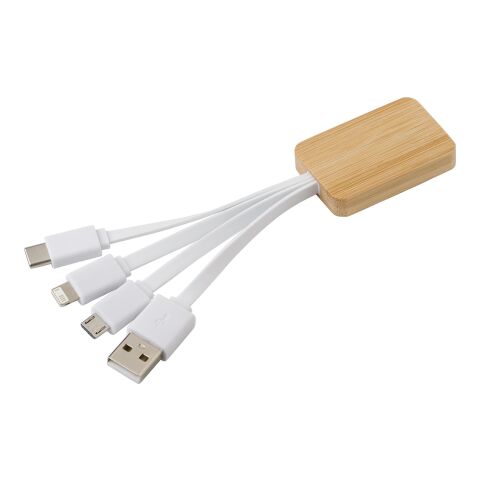 Bambus Ladekabel Weiß | ohne Werbeanbringung | Nicht verfügbar | Nicht verfügbar