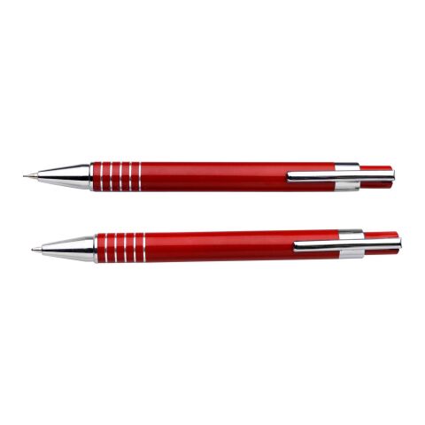 Schreibset 'Colour-Line' aus Aluminium/Metall Rot