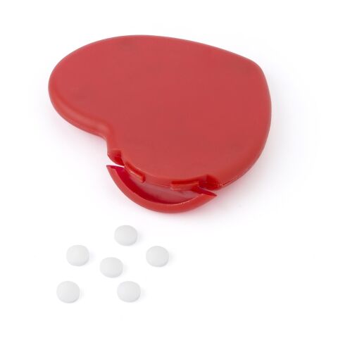 Pfefferminzbonbons &#039;Heart&#039; aus Kunststoff Rot | ohne Werbeanbringung | Nicht verfügbar | Nicht verfügbar