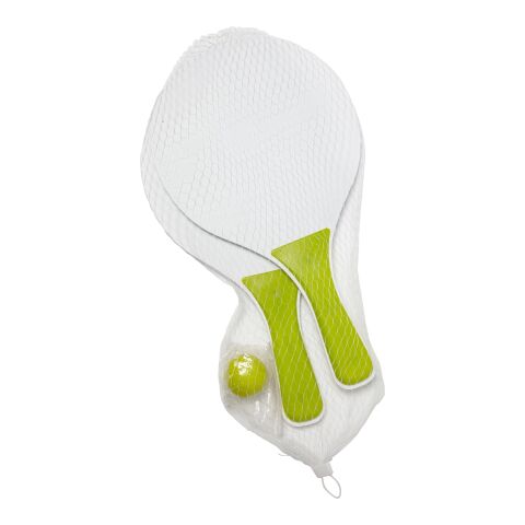 Beachball Tennisspiel &#039;Costa Brava&#039; aus Holz limone | ohne Werbeanbringung | Nicht verfügbar | Nicht verfügbar