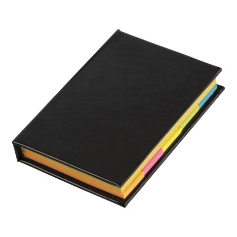 Notizbuch &#039;Compact&#039; mit Haftnotizen Schwarz | ohne Werbeanbringung | Nicht verfügbar | Nicht verfügbar