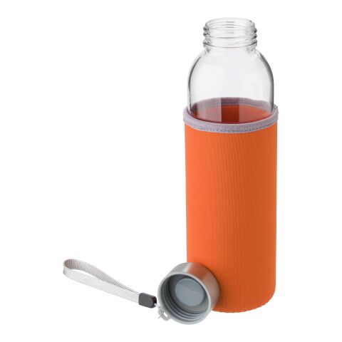 Glasflasche "Neo" (500ml) mit Neoprenhülle Grau | ohne Werbeanbringung | Nicht verfügbar | Nicht verfügbar