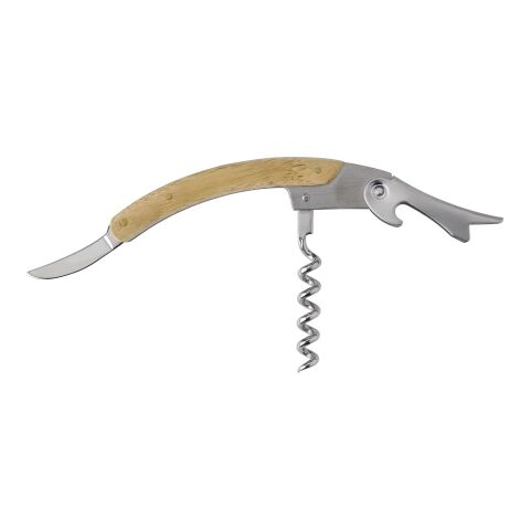 Kellnermesser mit Bambusverkleidung Braun | ohne Werbeanbringung | Nicht verfügbar | Nicht verfügbar