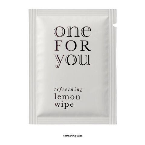 Werbeanhänger Erfrischungstuch ohne Werbeanbringung