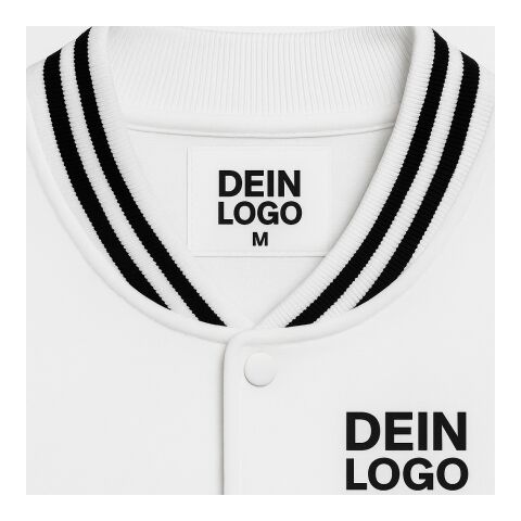 College Jacket Basic Tone Weiß | S | ohne Werbeanbringung | ohne Werbeanbringung | ohne Werbeanbringung | Weiß