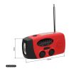 Kurbelradio mit Taschenlampe "Volt" schwarz