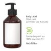 250 ml Spender - Handbalsam "Ringelblume - Aloe Vera" - Body Label Braun | ohne Werbeanbringung