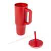 Brady 900 ml RCS-zertifizierter Isolierbecher mit Silikon Trinkhalm rot