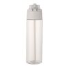 Theron 700 ml RCS Trinkflasche aus recyceltem Kunststoff mit Multifunktionsdeckel und Klappstrohhalm weiß