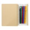 Squiggle B6 Hardcover Notizbuch mit Marker-Set natur
