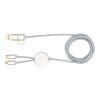 Alasia 150 cm 5-in-1 Kabel aus recyceltem Kunststoff für Datenübertragung und 27W Schnellladung Standard | Silber | ohne Werbeanbringung | Nicht verfügbar | Nicht verfügbar