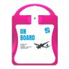 MyKit Flugzeug Reiseset transparent magenta | ohne Werbeanbringung | Nicht verfügbar | Nicht verfügbar