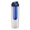 H2O Tempo® 700 ml Sportflasche mit Klappdeckel und Infusor transparent-blau | ohne Werbeanbringung | Nicht verfügbar | Nicht verfügbar