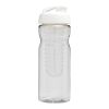 H2O Base® 650 ml Sportflasche mit Klappdeckel und Infusor transparent-weiss | ohne Werbeanbringung | Nicht verfügbar | Nicht verfügbar