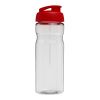 H2O Eco 650 ml Sportflasche mit Klappdeckel weiss-rot | ohne Werbeanbringung | Nicht verfügbar | Nicht verfügbar