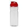 H2O Eco 650 ml Sportflasche mit Klappdeckel transparent-rot | ohne Werbeanbringung | Nicht verfügbar | Nicht verfügbar