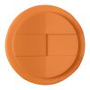Americano® Eco 350 ml recycelter Becher mit auslaufsicherem Deckel orange-schwarz | ohne Werbeanbringung | Nicht verfügbar | Nicht verfügbar