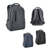BOSTON. Wasserdichter 2Tone Nylon 17'' Laptop-Rucksack Schwarz | ohne Werbeanbringung