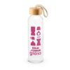 CROSBY. Glasflasche mit Bambusdeckel, 520 ml Natur