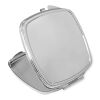 SHIMMER. Doppelter Taschenspiegel aus Metall Silber