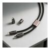 Marconi 2-in-1 Kabel & Handykette, recy. PET, USB-C auf USB-C, 60 W Schwarz