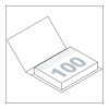 Haftnotizblock Hardcover Dublin Format mittelgroß 100 Haftzettel 105 × 78 mm | Nicht verfügbar | ohne Werbeanbringung | weiß | matt